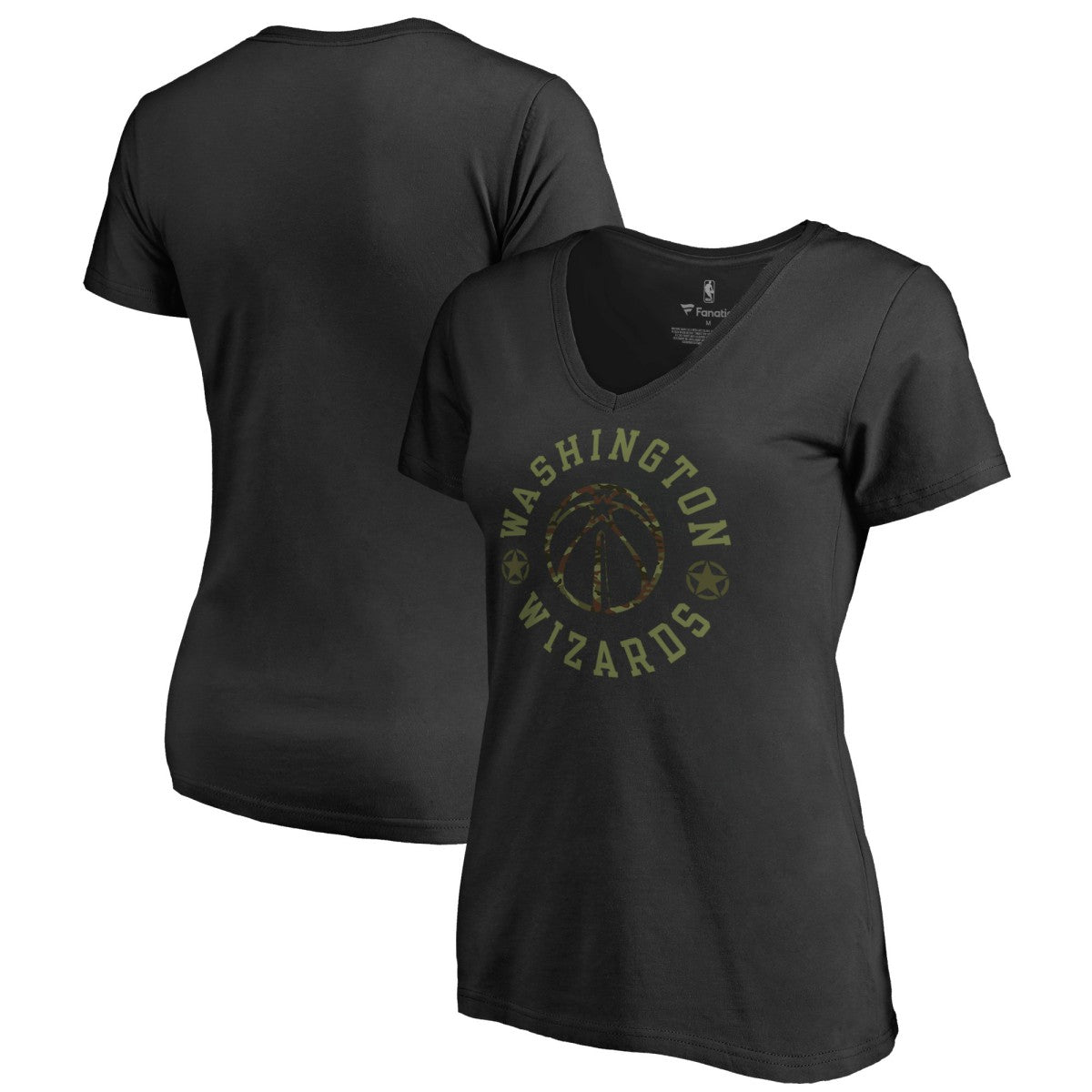 Washington Wizards Women's Liberty V-Neck T-Shirt Black outlet