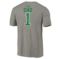 Boston Celtics Greatest Dad Tri-Blend T-Shirt Gray