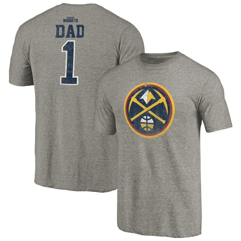 Denver Nuggets Greatest Dad Tri-Blend T-Shirt Gray outlet