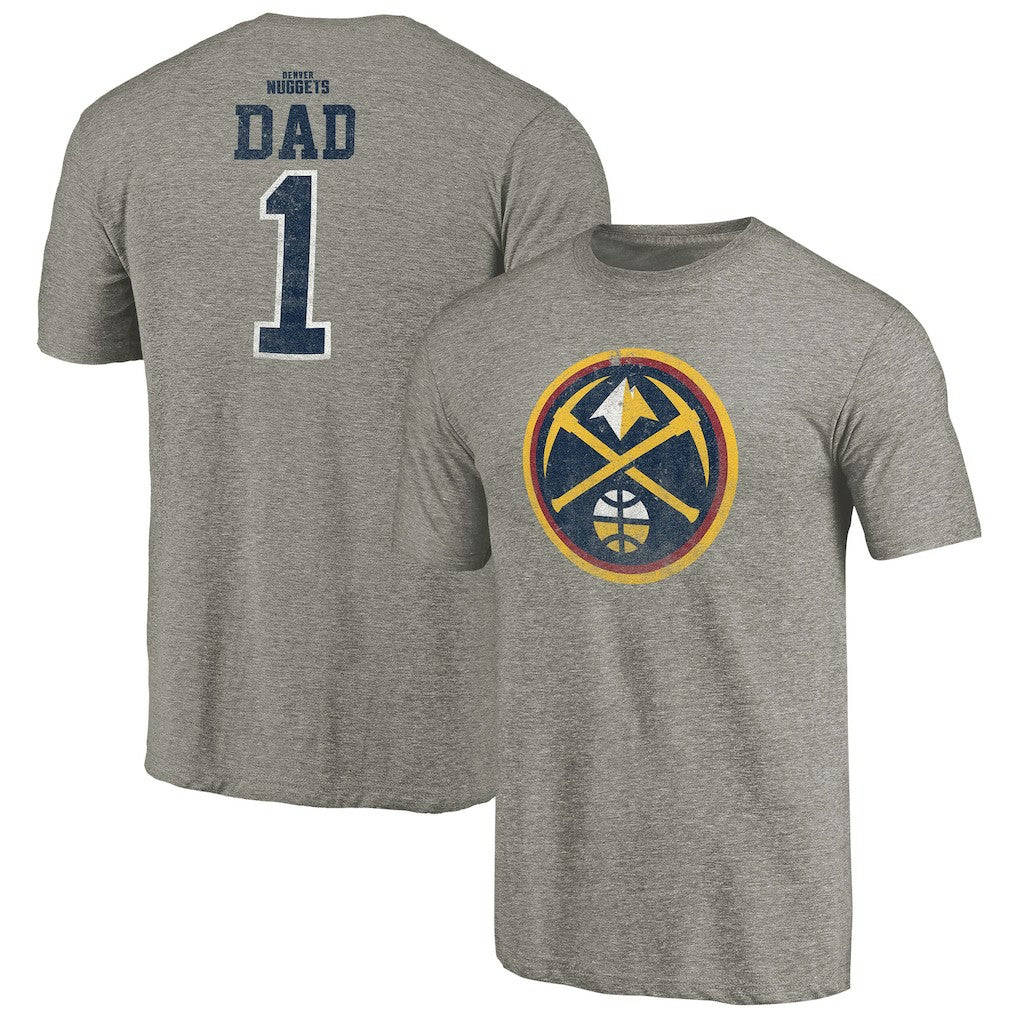 Denver Nuggets Greatest Dad Tri-Blend T-Shirt Gray outlet