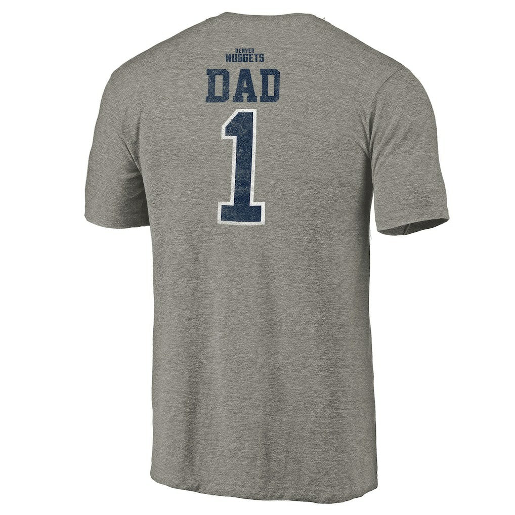 Denver Nuggets Greatest Dad Tri-Blend T-Shirt Gray outlet