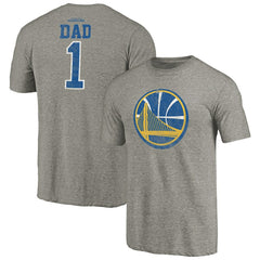 Golden State Warriors Greatest Dad Tri-Blend T-Shirt Gray