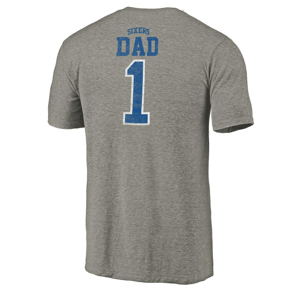 Philadelphia 76ers Greatest Dad Tri-Blend T-Shirt Gray outlet