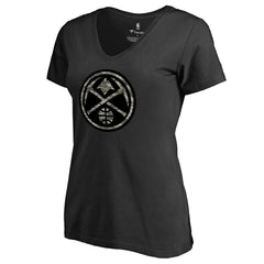 Denver Nuggets Women's Cloak Camo V-Neck T-Shirt Black outlet