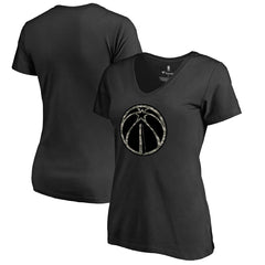 Washington Wizards Women's Cloak Camo V-Neck T-Shirt Black