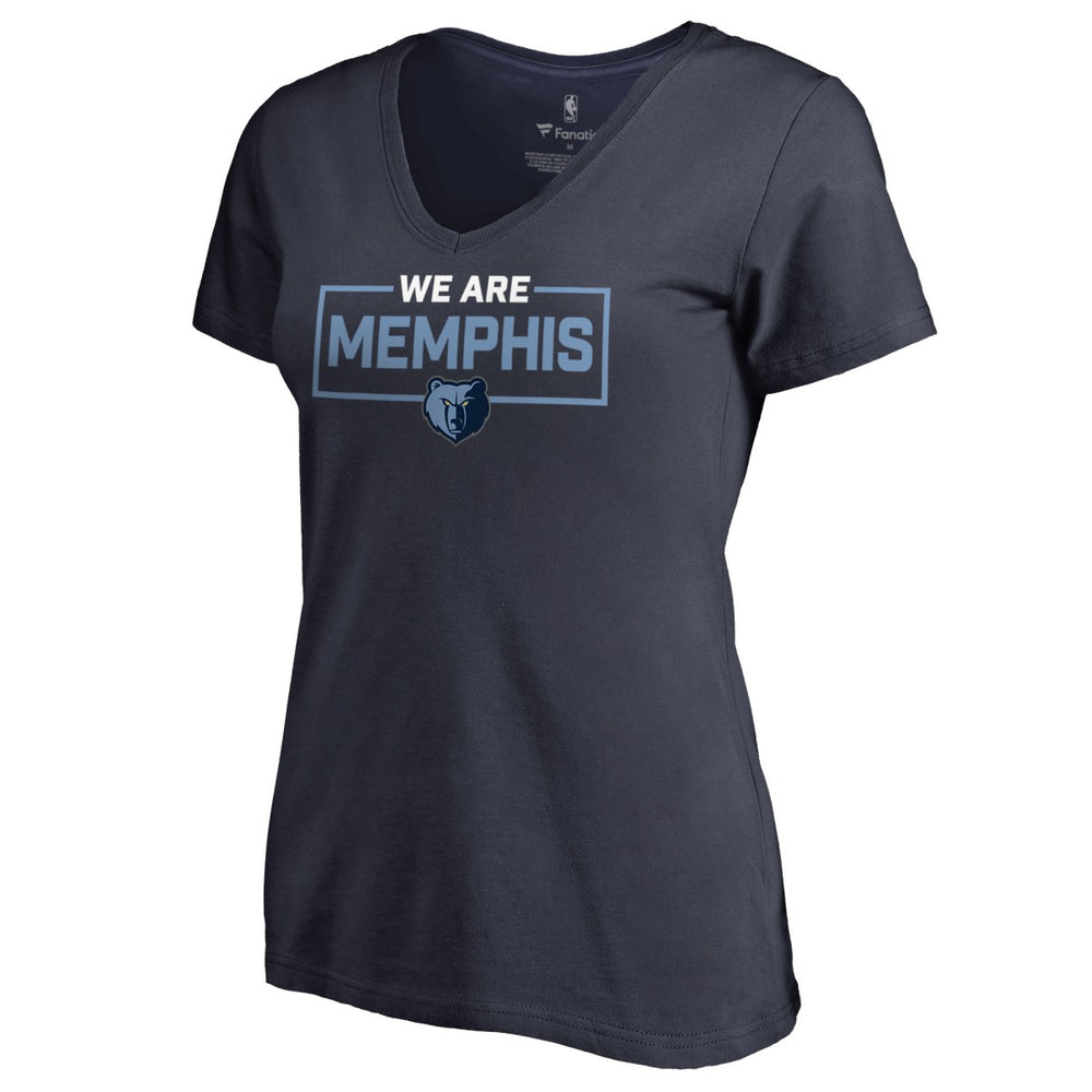 Memphis Grizzlies Women's We Are Iconic Collection V-Neck T-Shirt Navy outlet