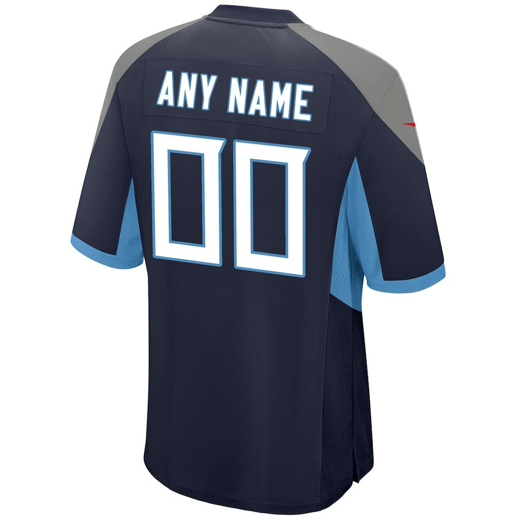 Tennessee Titans Youth Custom Game Jersey - Navy Jerseys