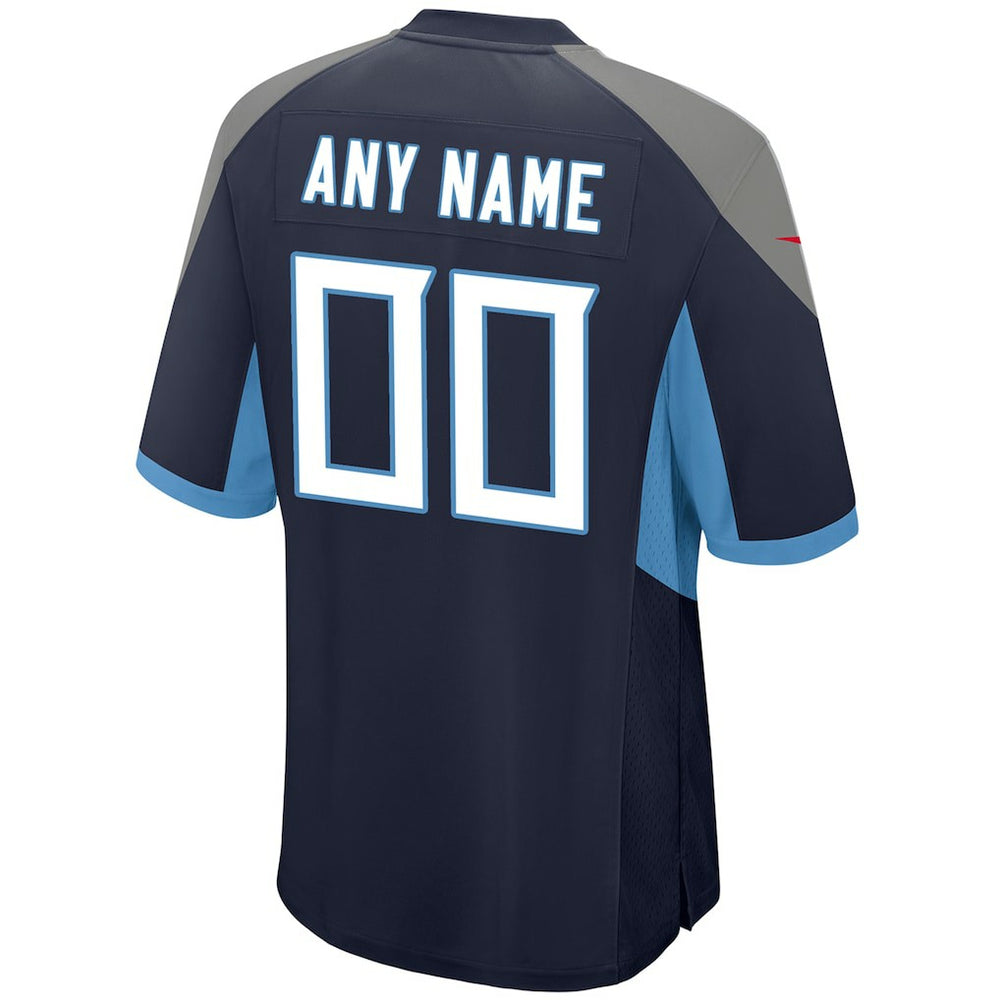 Tennessee Titans Youth Custom Game Jersey - Navy Jerseys