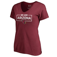 Arizona Cardinals Women's We Are Icon V-Neck T-Shirt - Cardinal T-shirts