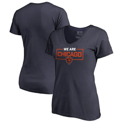 Chicago Bears Women's We Are Icon V-Neck T-Shirt - Navy T-shirts