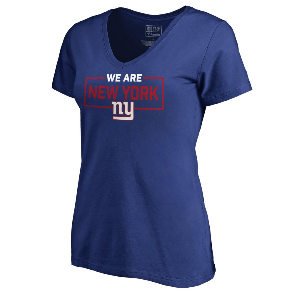 New York Giants Women's We Are Icon V-Neck T-Shirt - Royal T-shirts