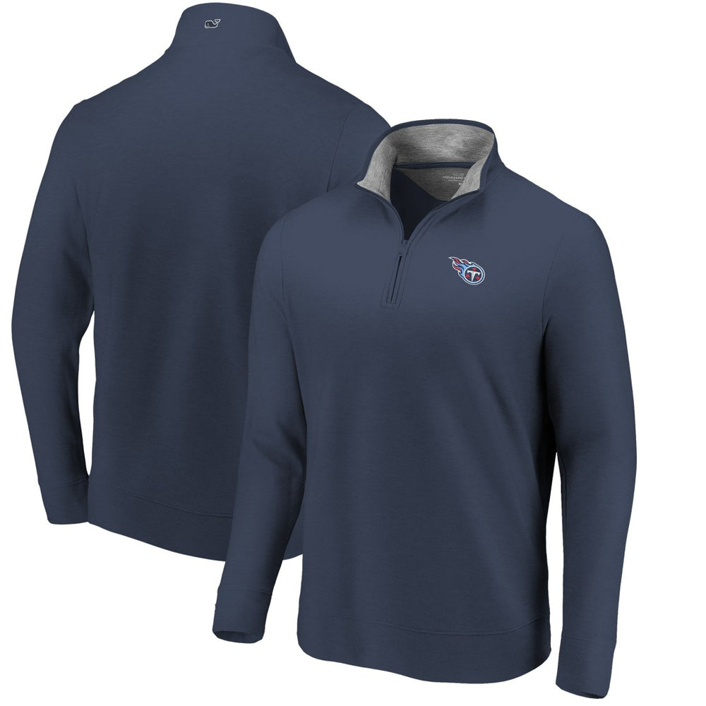 Tennessee Titans Vineyard Vines Saltwater Quarter-Zip Jacket - Navy Jackets