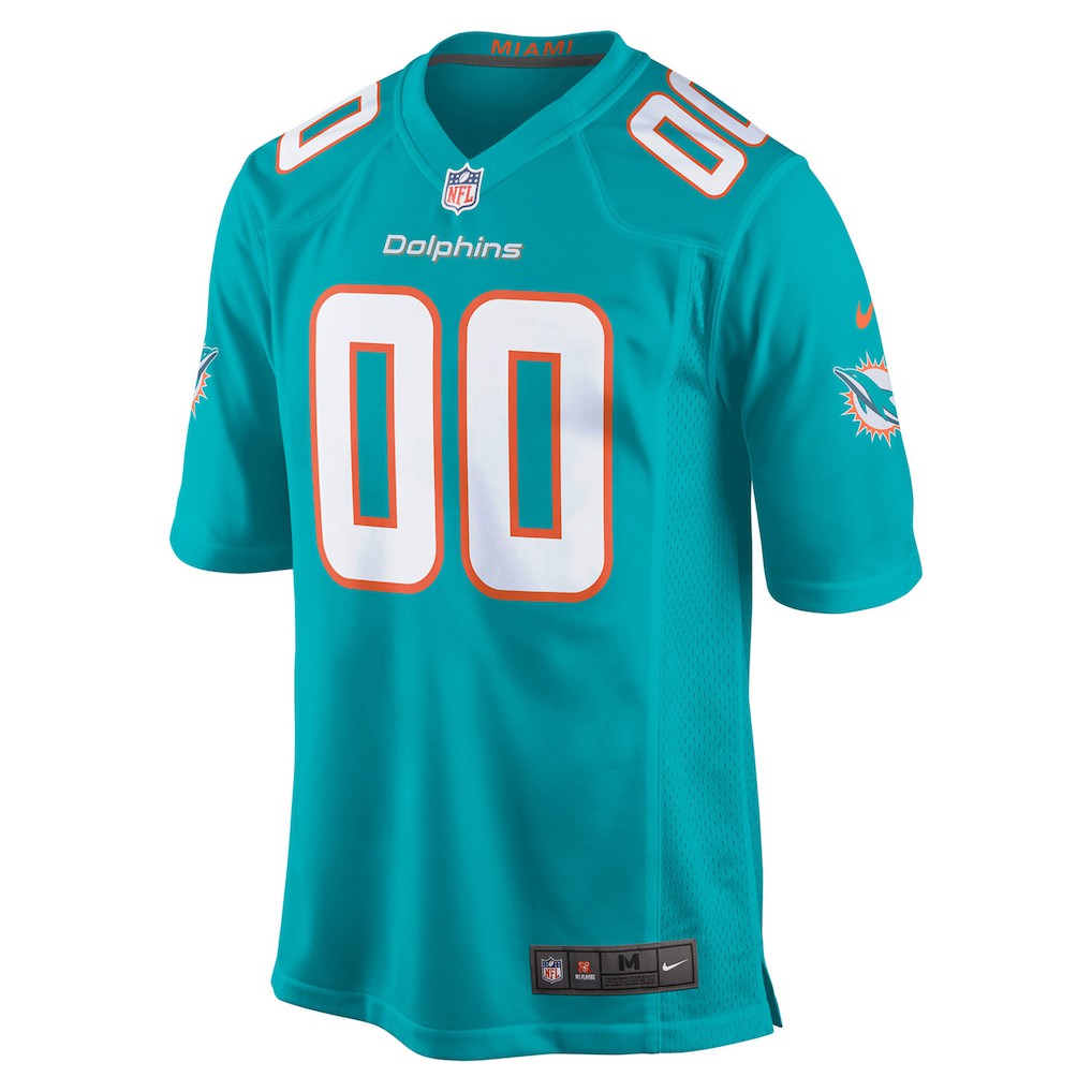 Miami Dolphins Youth Custom Game Jersey - Aqua Jerseys