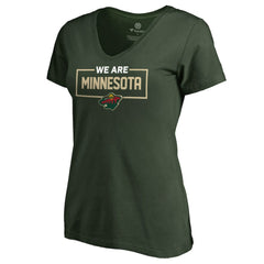 Minnesota Wild Women's Iconic Collection V-Neck T-Shirt - Green | US 3120549