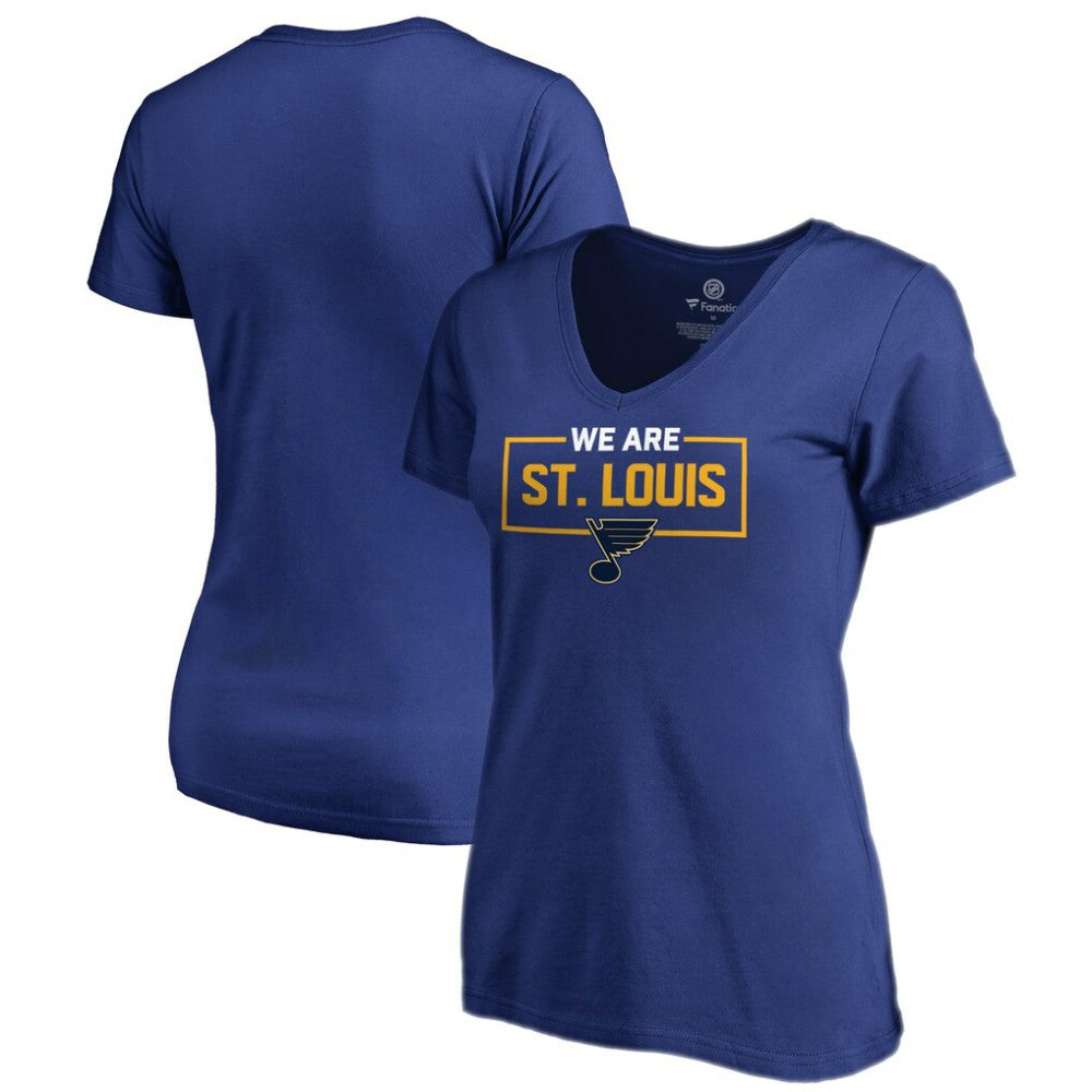 St. Louis Blues Women's Iconic Collection V-Neck T-Shirt - Blue | US 3120557