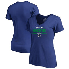 Vancouver Canucks Women's Iconic Collection V-Neck T-Shirt - Blue | US 3120558