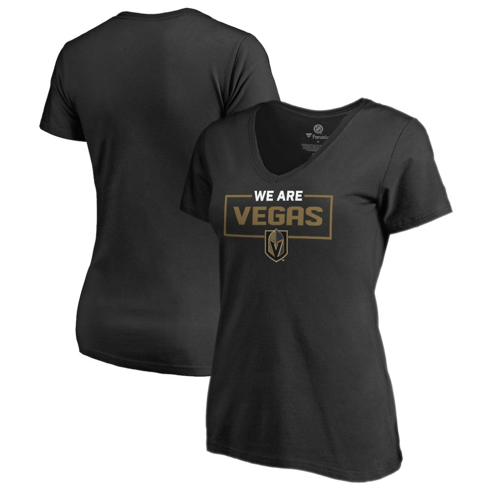 Vegas Golden Knights Women's Iconic Collection V-Neck T-Shirt - Black | US 3120559