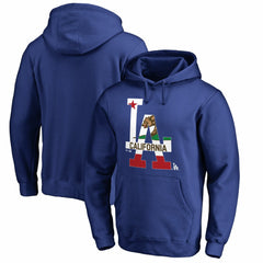 Los Angeles Dodgers Hometown Collection Cali Flag Pullover Hoodie - Royal Hoodies