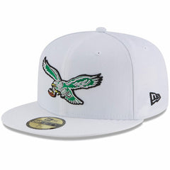 Philadelphia Eagles New Era Throwback Logo Omaha 59FIFTY Fitted Hat - White Hats