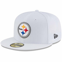 Pittsburgh Steelers New Era Omaha 59FIFTY Fitted Hat - White Hats