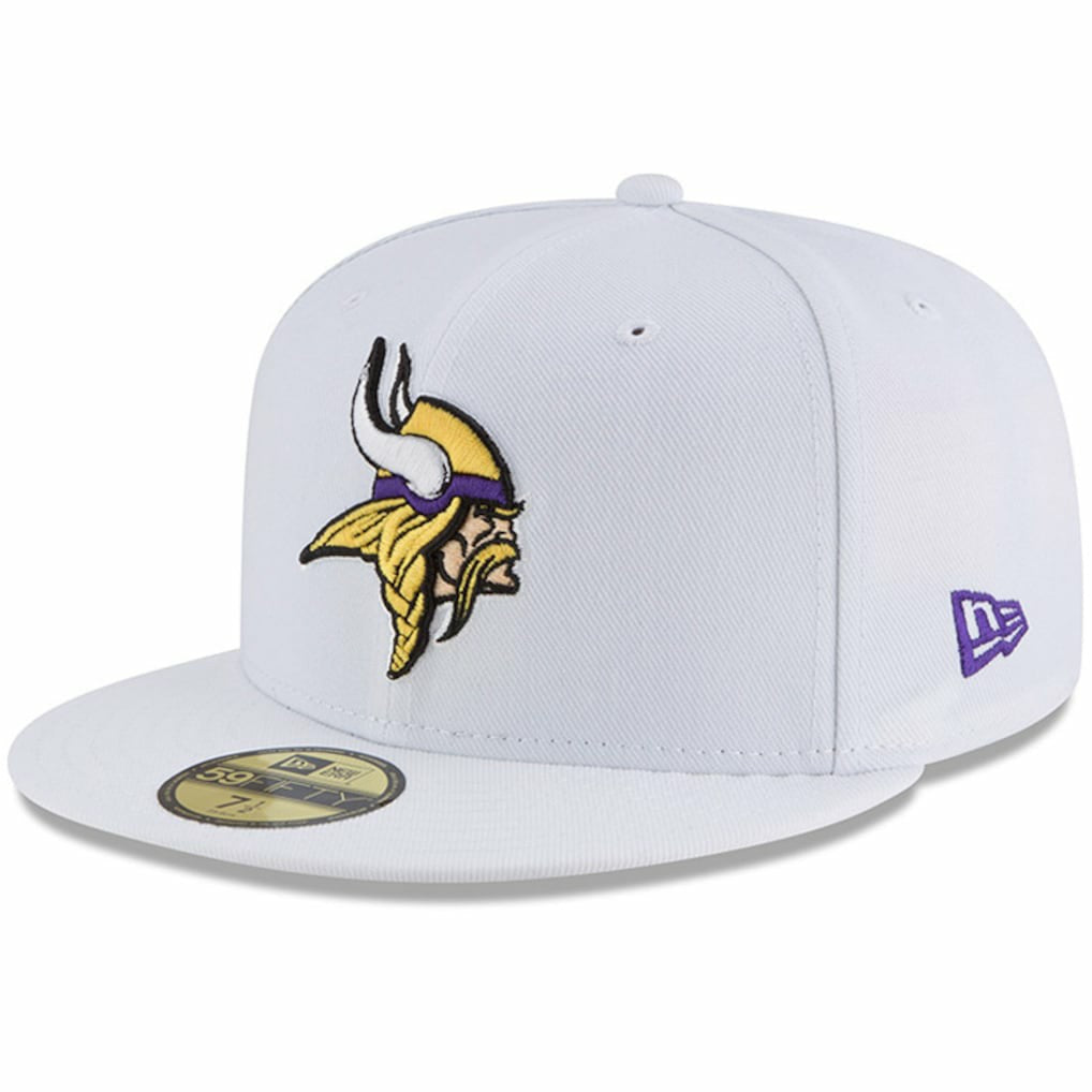 Minnesota Vikings New Era Omaha 59FIFTY Fitted Hat - White Hats