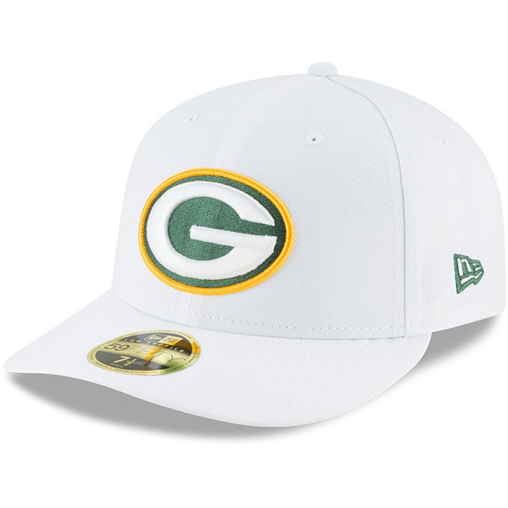 Green Bay Packers New Era Omaha Low Profile 59FIFTY Fitted Hat - White Hats