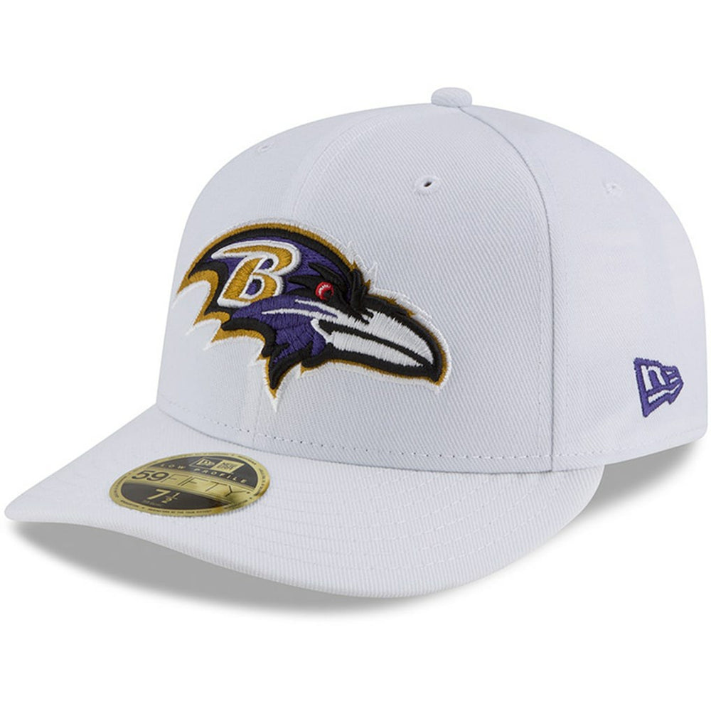 Baltimore Ravens New Era Omaha Low Profile 59FIFTY Fitted Hat - White Hats