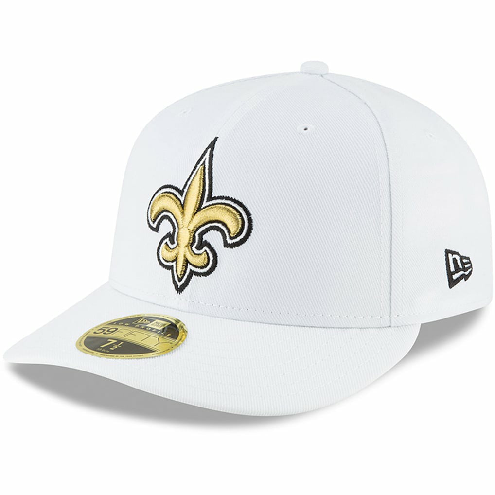 New Orleans Saints New Era Omaha Low Profile 59FIFTY Fitted Hat - White Hats