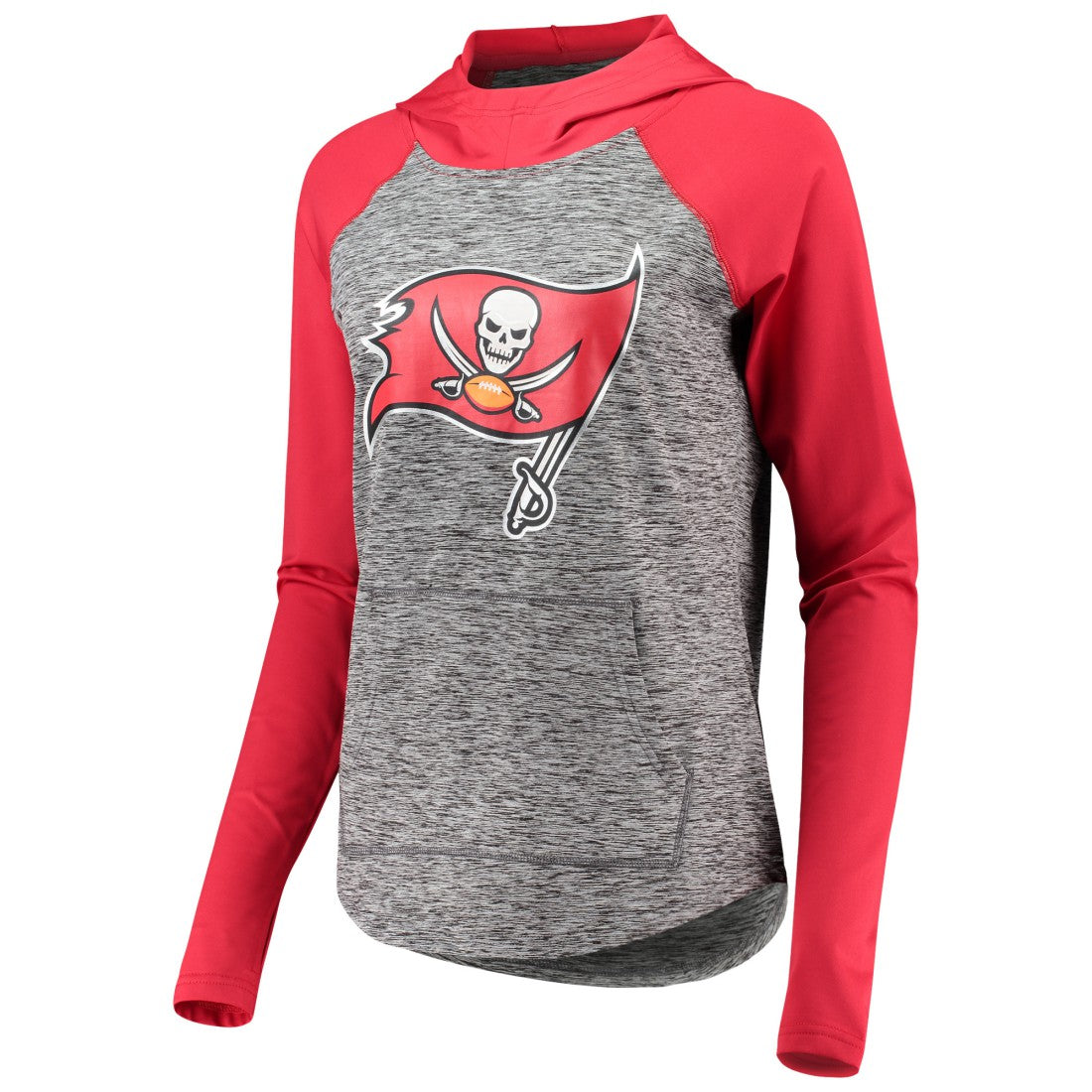 Tampa Bay Buccaneers G-III 4Her by Carl Banks Women's Championship Ring Pullover Hoodie - Heathered Gray/Red Hoodies