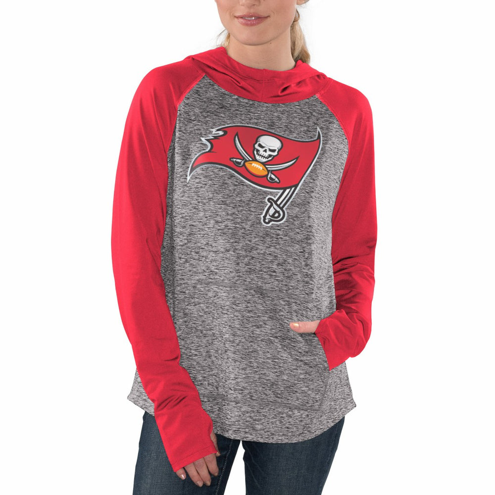 Tampa Bay Buccaneers G-III 4Her by Carl Banks Women's Championship Ring Pullover Hoodie - Heathered Gray/Red Hoodies