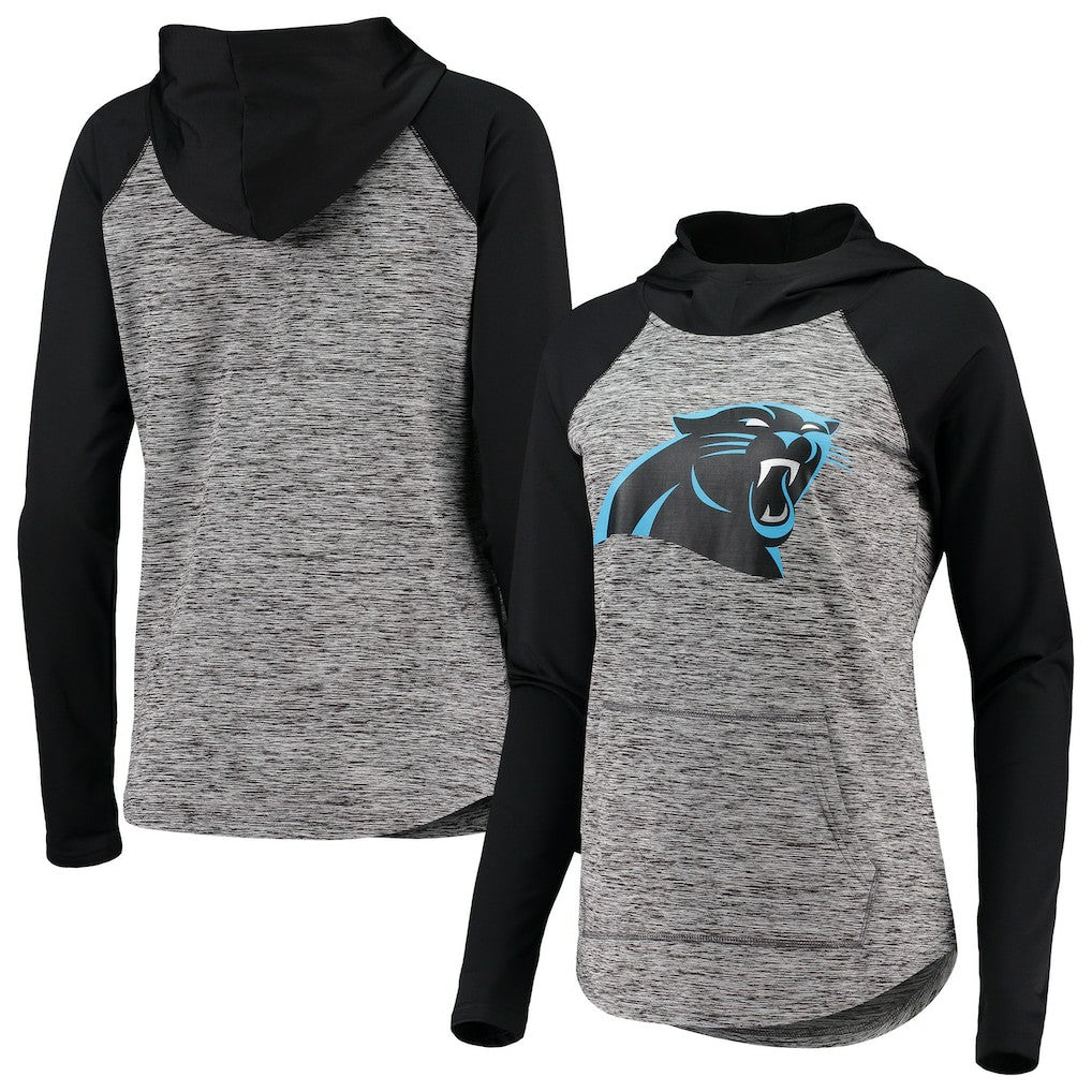 Carolina Panthers G-III 4Her by Carl Banks Women's Championship Ring Pullover Hoodie - Heathered Gray/Black Hoodies