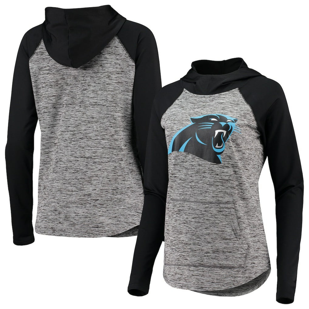 Carolina Panthers G-III 4Her by Carl Banks Women's Championship Ring Pullover Hoodie - Heathered Gray/Black Hoodies