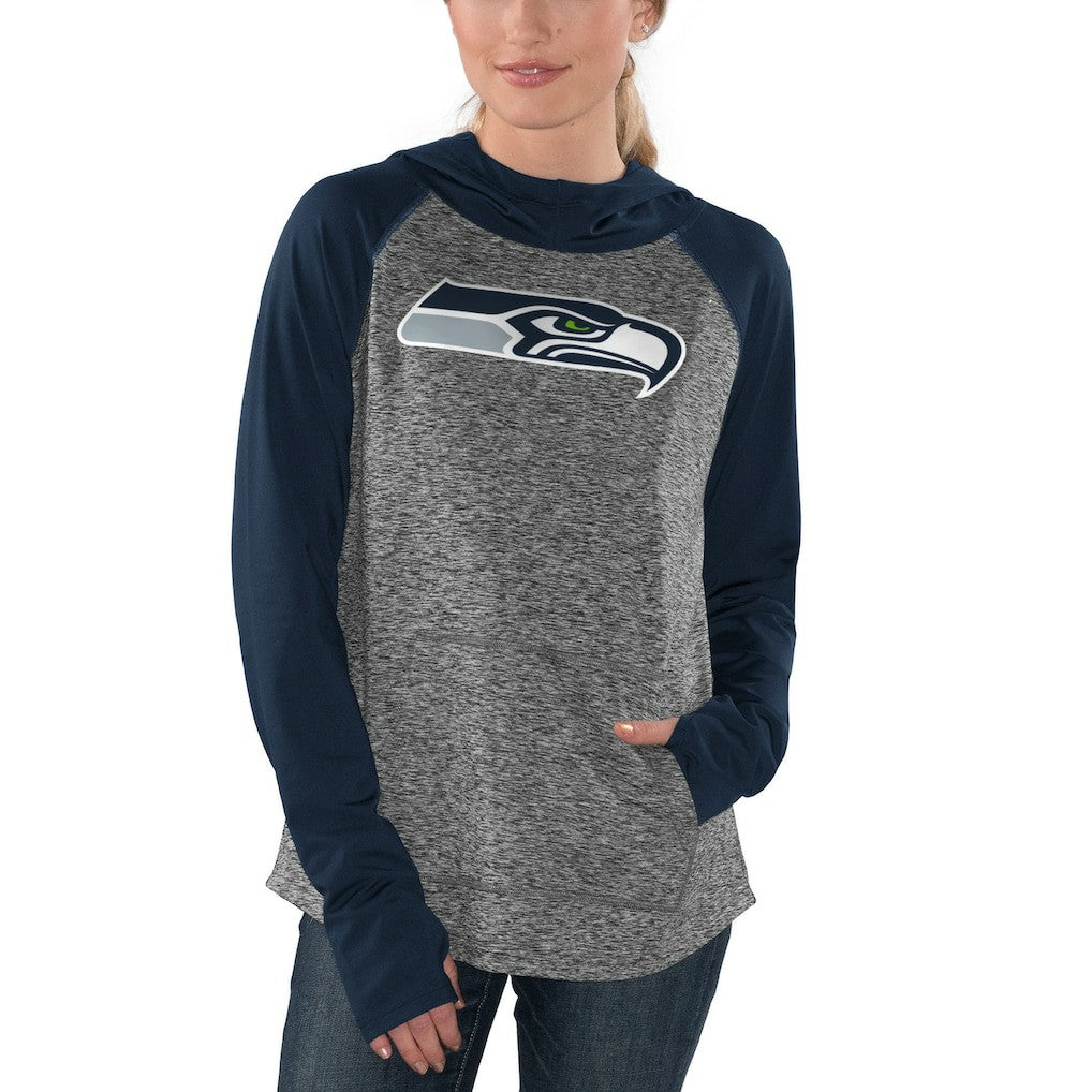 Seattle Seahawks G-III 4Her by Carl Banks Women's Championship Ring Pullover Hoodie - Heathered Gray/College Navy Hoodies