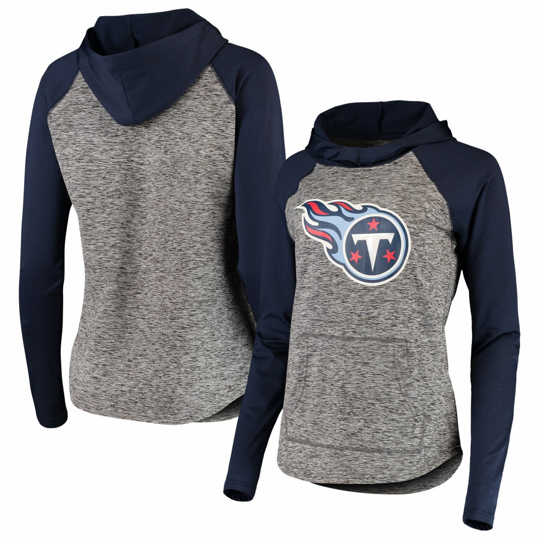 Tennessee Titans G-III 4Her by Carl Banks Women's Championship Ring Pullover Hoodie - Heathered Gray/Navy Hoodies