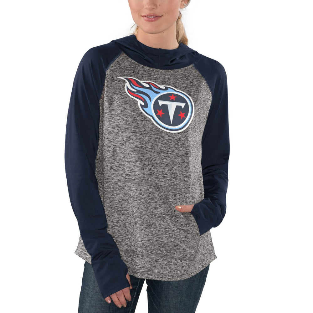 Tennessee Titans G-III 4Her by Carl Banks Women's Championship Ring Pullover Hoodie - Heathered Gray/Navy Hoodies