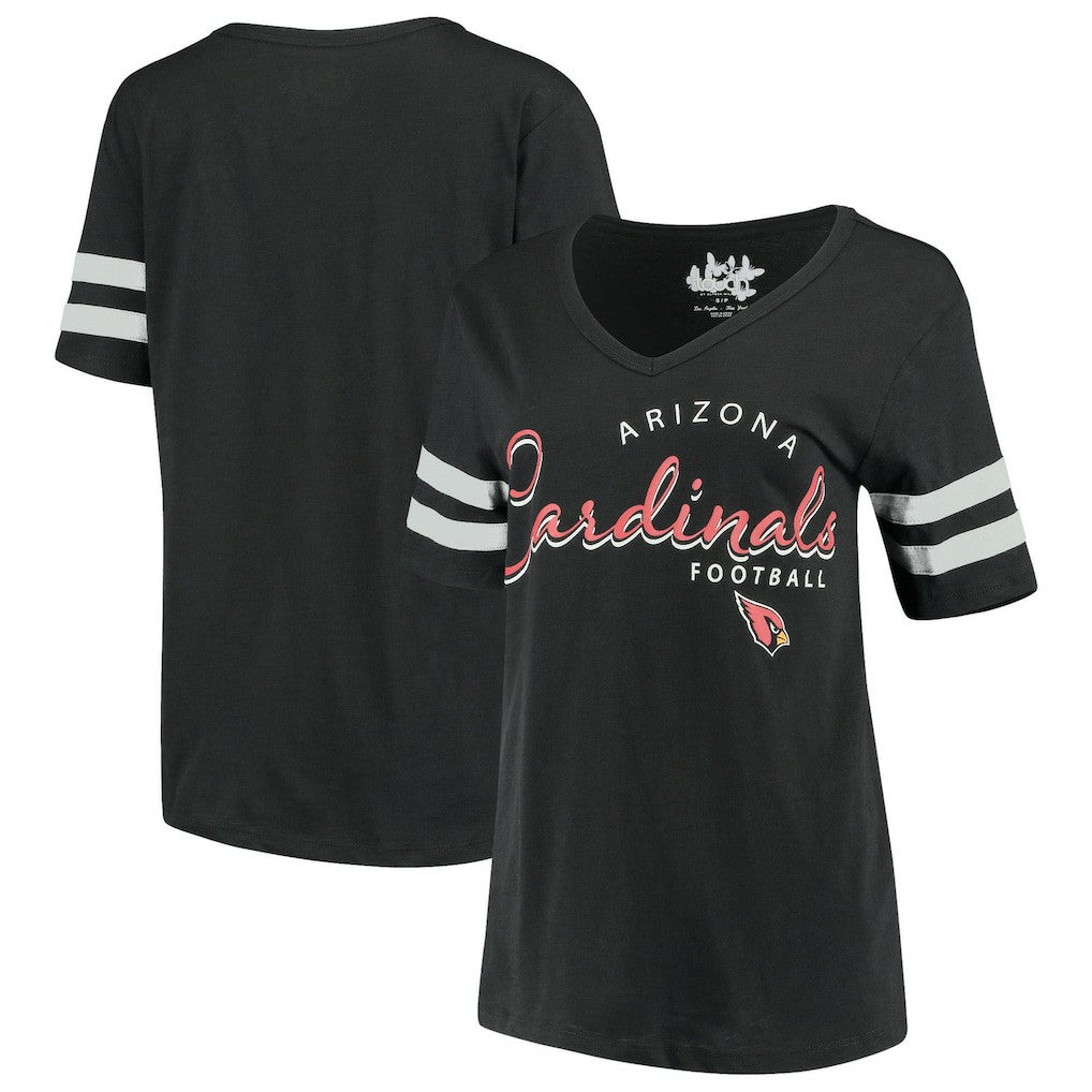 Arizona Cardinals Touch Women's Triple Play V-Neck T-Shirt - Black T-shirts