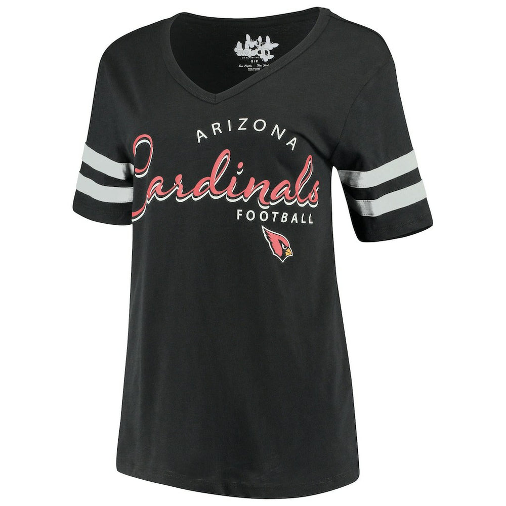 Arizona Cardinals Touch Women's Triple Play V-Neck T-Shirt - Black T-shirts