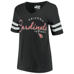 Arizona Cardinals Touch Women's Triple Play V-Neck T-Shirt - Black T-shirts