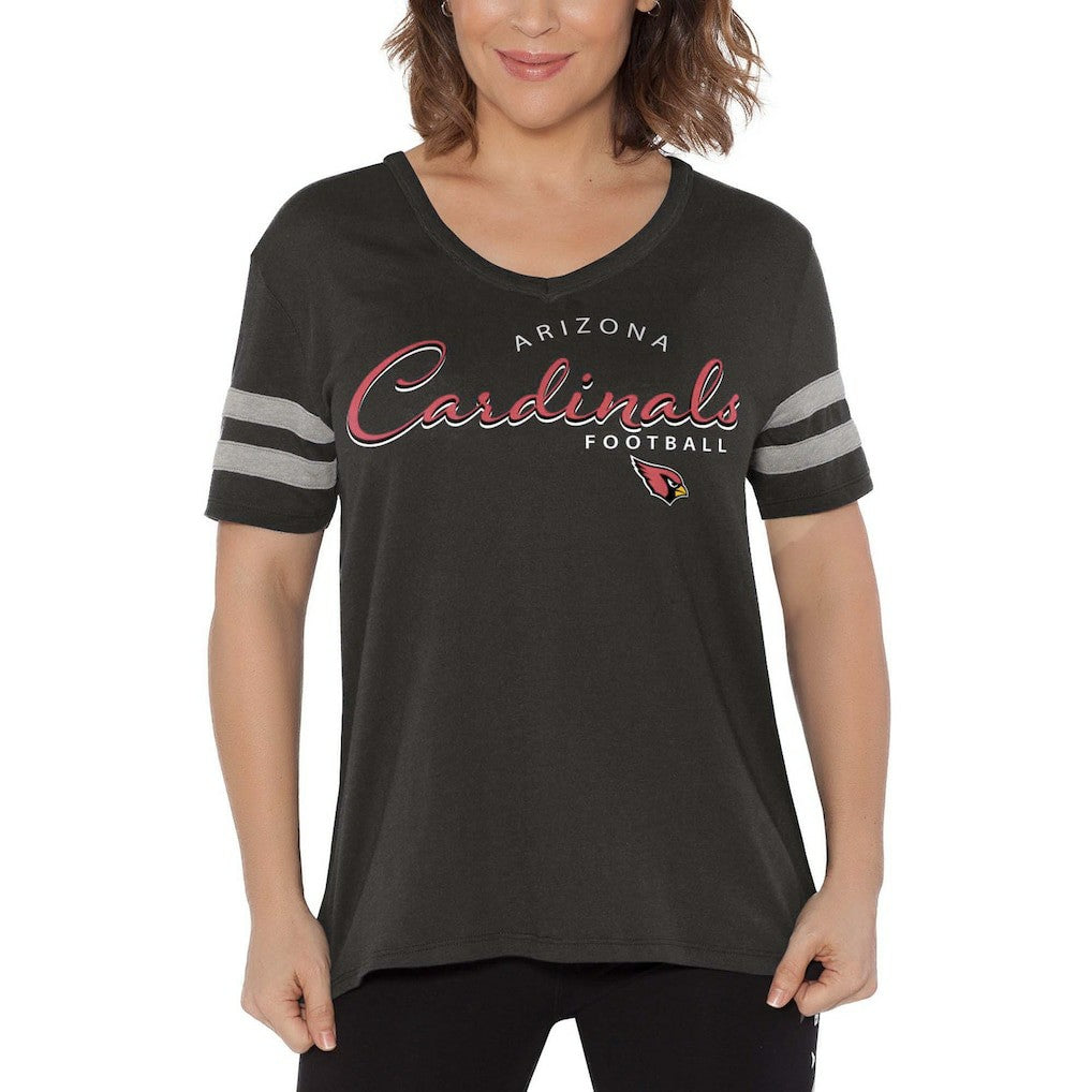 Arizona Cardinals Touch Women's Triple Play V-Neck T-Shirt - Black T-shirts