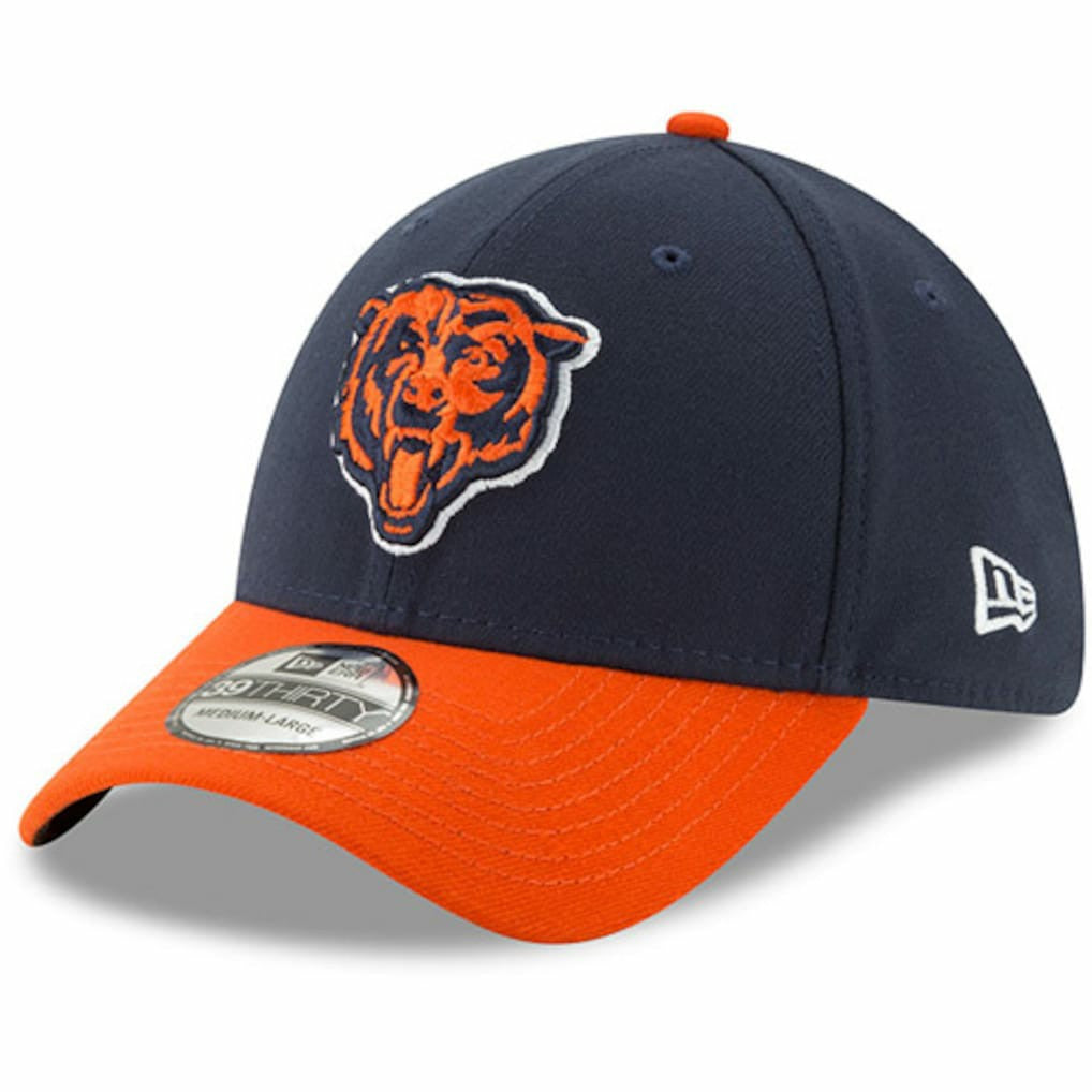 Chicago Bears New Era Team Classic Two-Tone 39THIRTY Flex Hat - Navy/Orange Hats