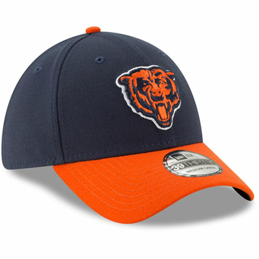 Chicago Bears New Era Team Classic Two-Tone 39THIRTY Flex Hat - Navy/Orange Hats