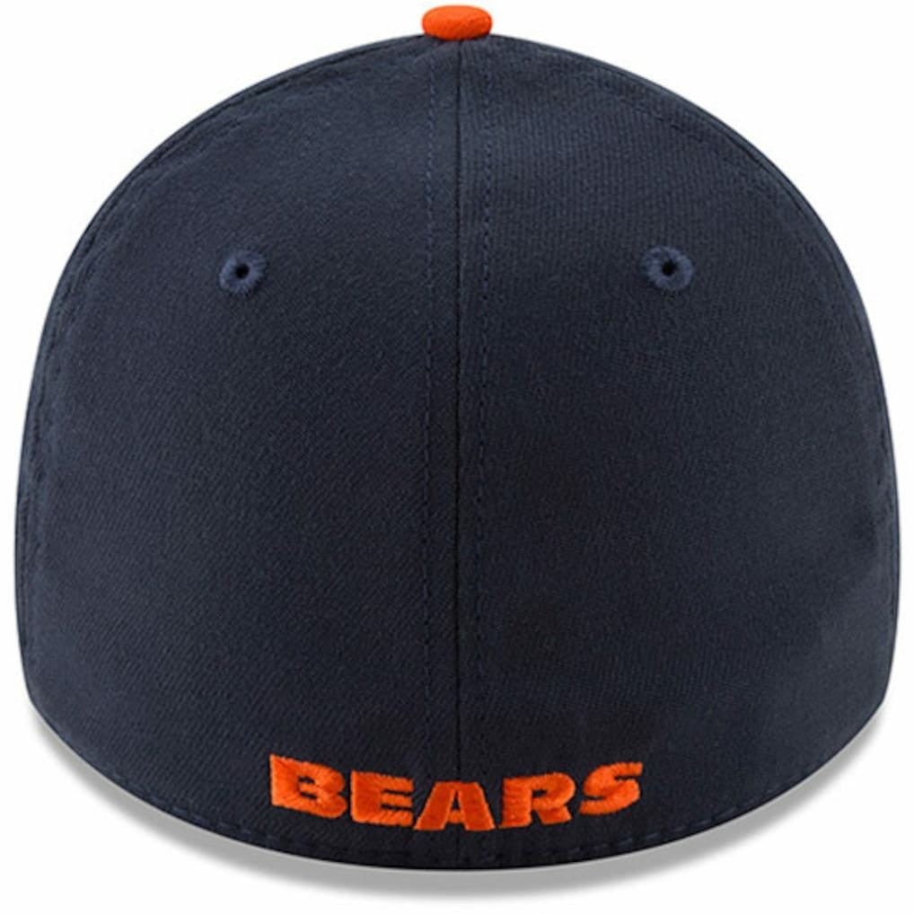 Chicago Bears New Era Team Classic Two-Tone 39THIRTY Flex Hat - Navy/Orange Hats