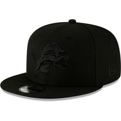 Detroit Lions New Era Black On Black 9FIFTY Adjustable Hat - Black Hats
