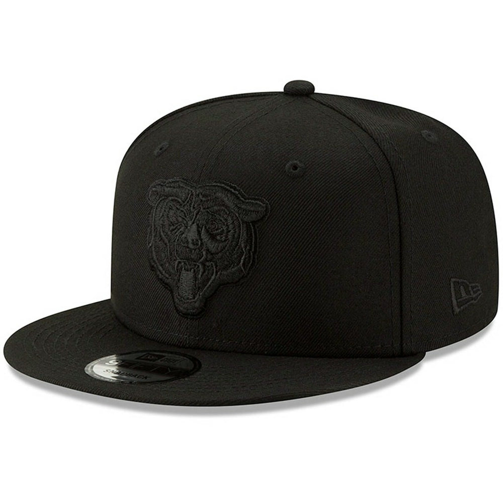 Chicago Bears New Era Black On Black 9FIFTY Adjustable Hat - Black Hats