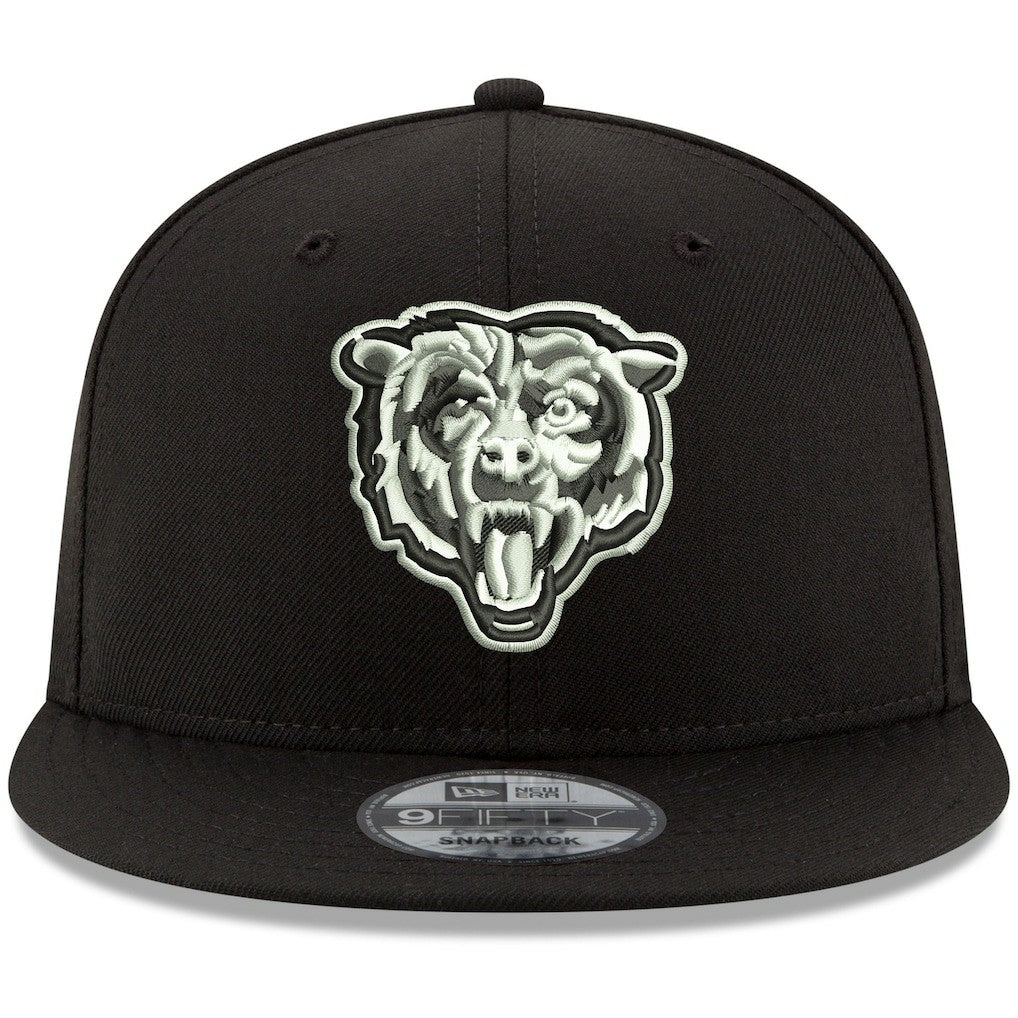 Chicago Bears New Era B-Dub 9FIFTY Adjustable Hat - Black Hats