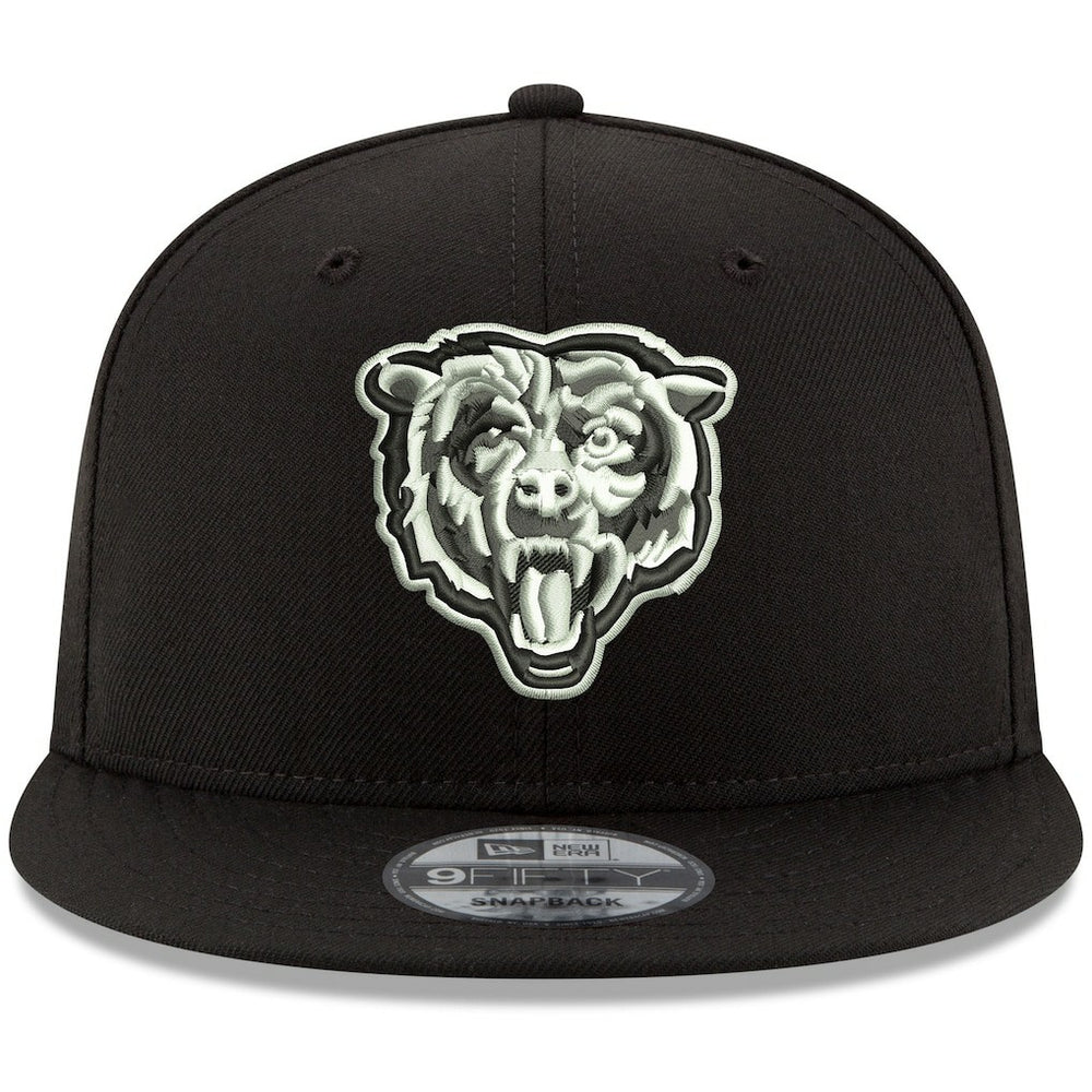 Chicago Bears New Era B-Dub 9FIFTY Adjustable Hat - Black Hats