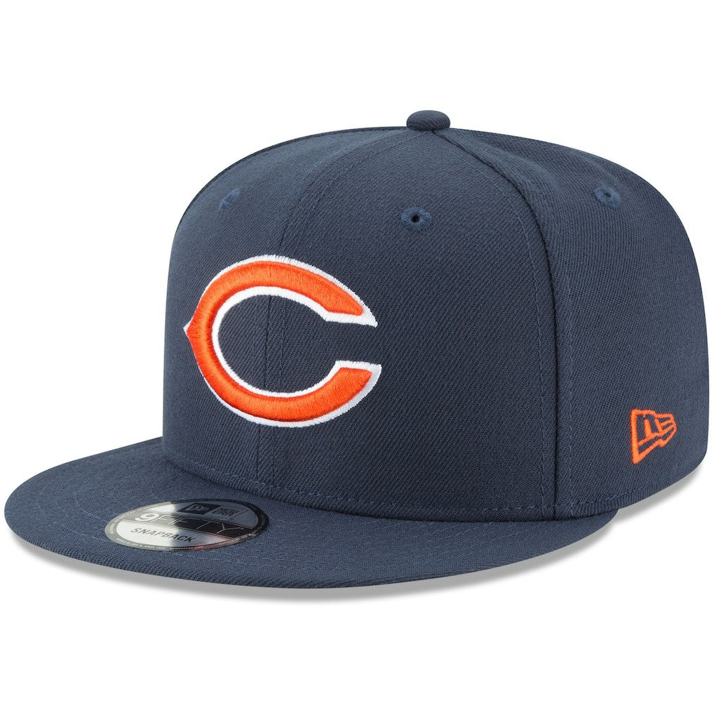 Chicago Bears New Era Basic 9FIFTY Adjustable Snapback Hat - Navy Hats