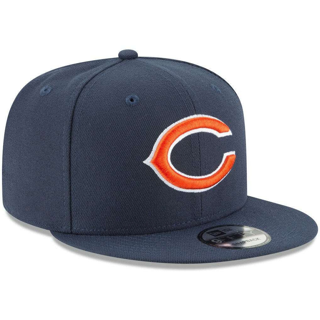 Chicago Bears New Era Basic 9FIFTY Adjustable Snapback Hat - Navy Hats