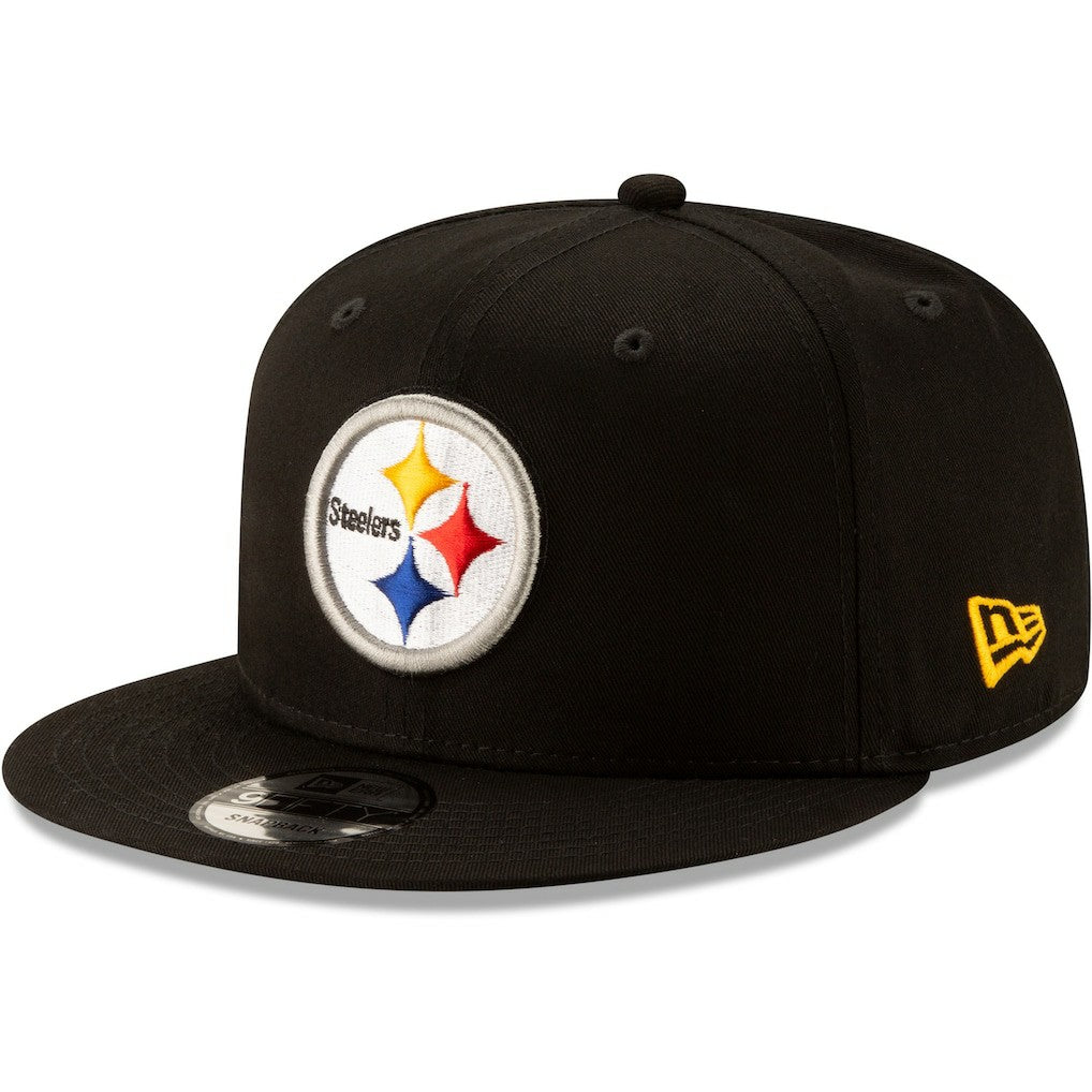 Pittsburgh Steelers New Era Basic 9FIFTY Adjustable Snapback Hat - Black Hats