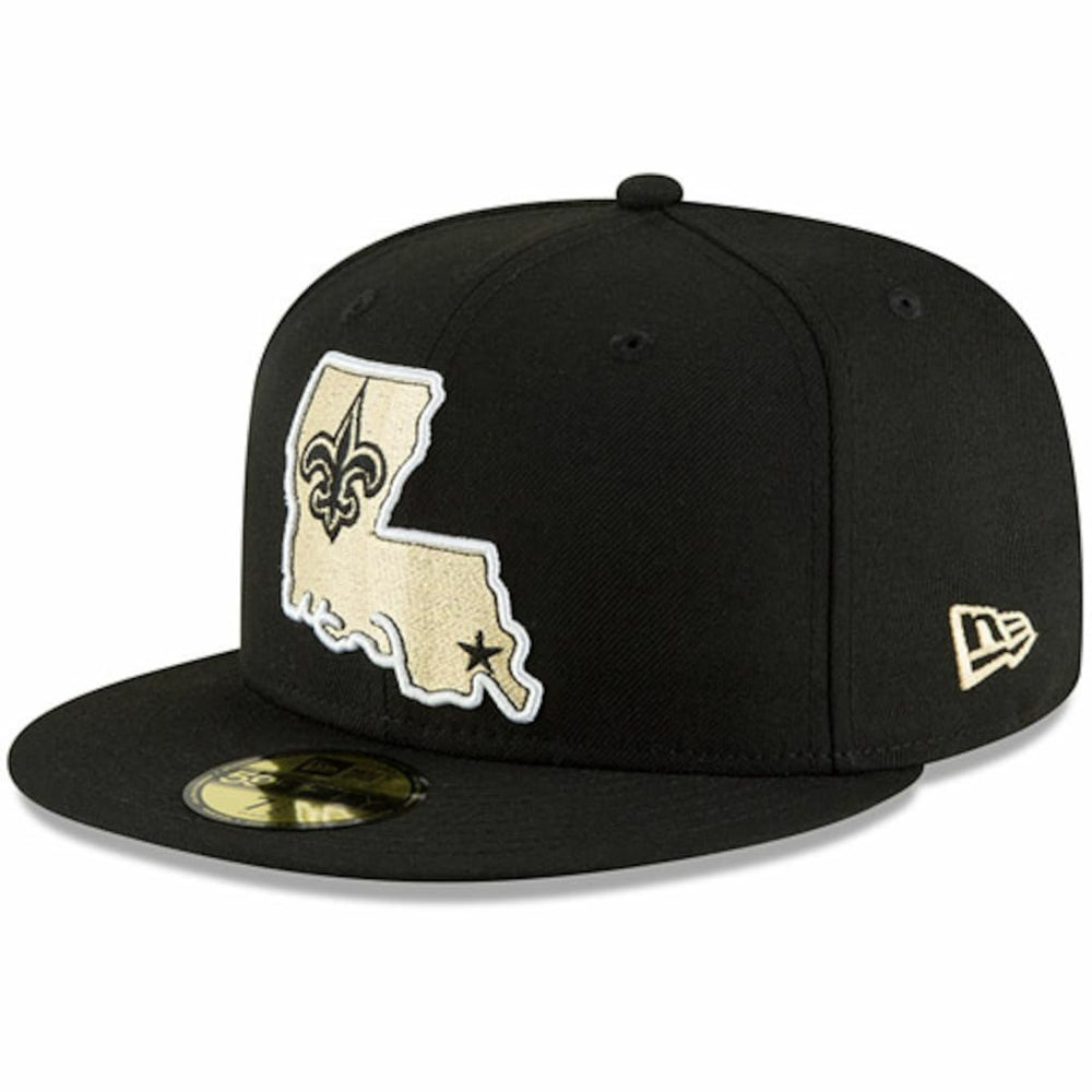 New Orleans Saints New Era Omaha 59FIFTY Fitted Hat - Black Hats